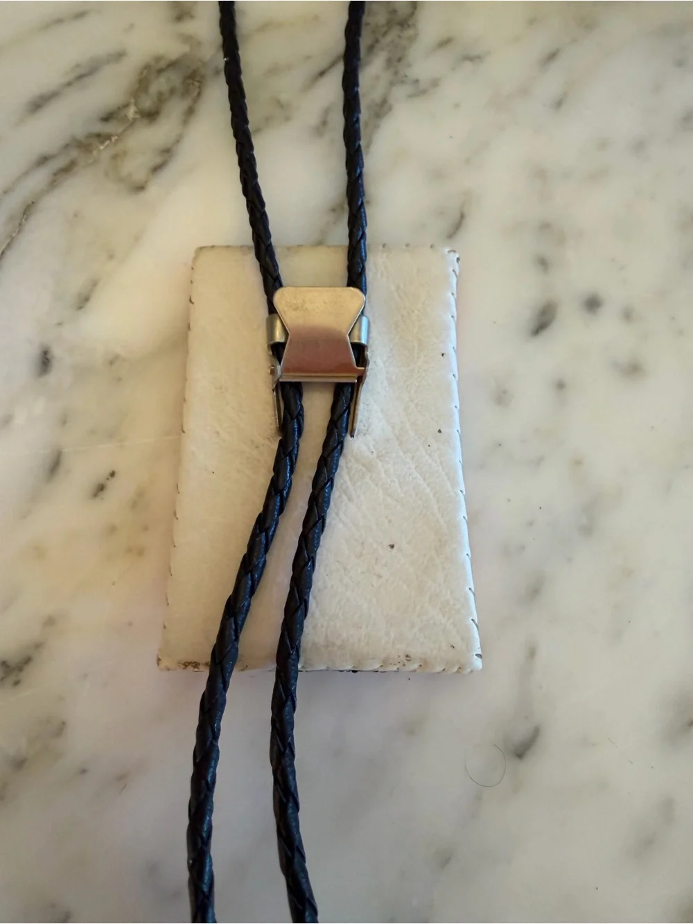 Beaded Kids Bolo Tie Necklace, Coral, Black & Turquoise Horse Motif Pow Wow